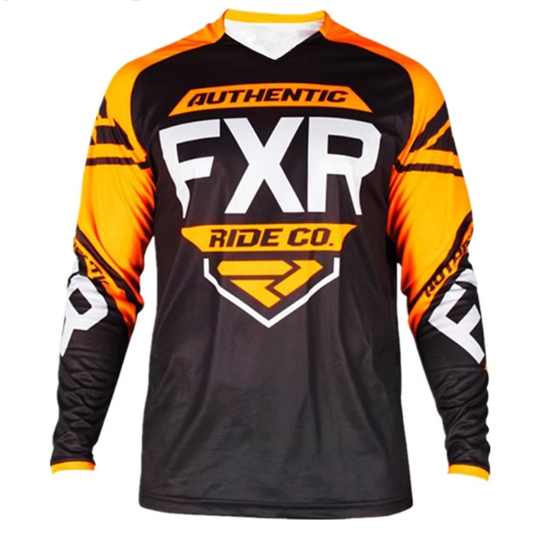 Moto dres FXR černo-oranžový